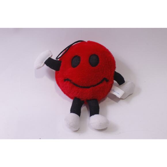 Smiley Face, Red, Plush, Hanging, Stuffed Animal, Decorative, ~ 250826-WH 529 - Picture 1 of 3